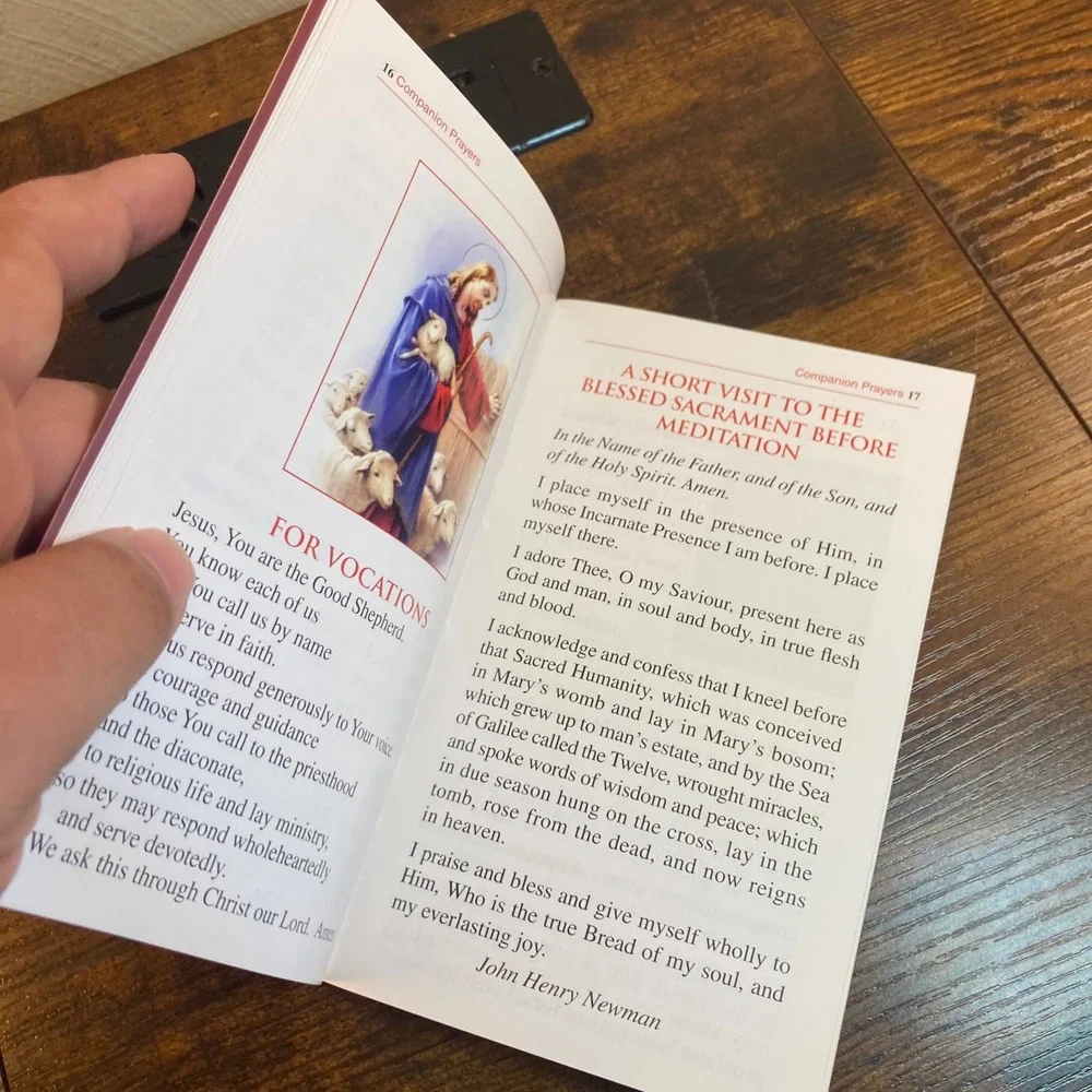 Companion Prayers Guide St Anthony Padua Catholic Prayer Booklet Red Gold Foil